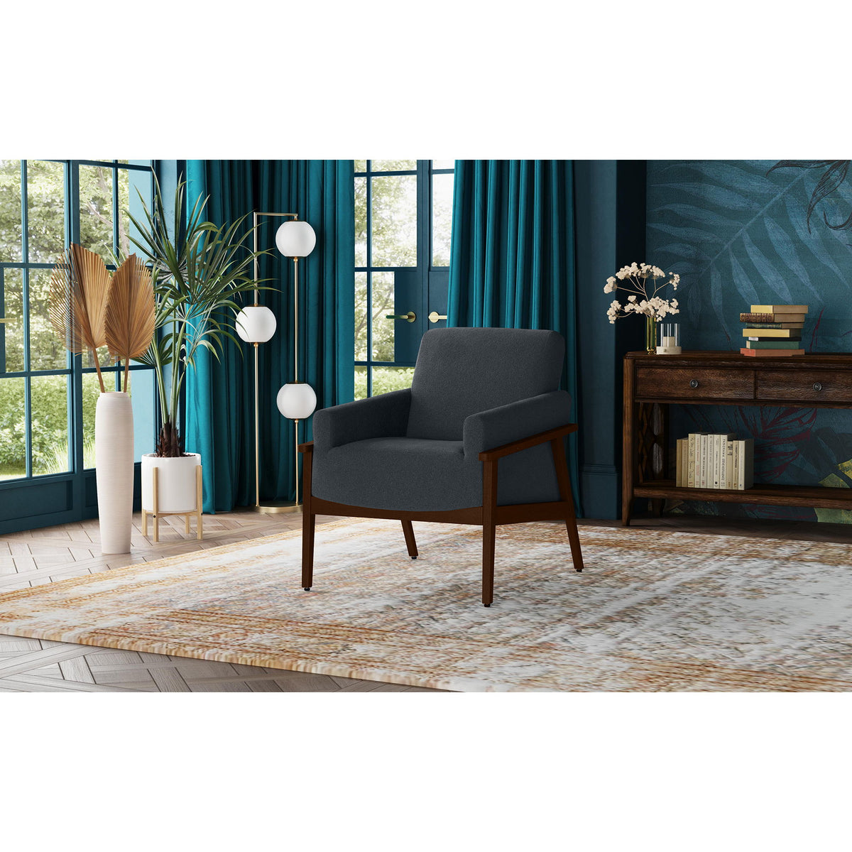 Ava Chair in Blue by Elements International, view 6