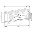 Concord - 2-Door TV Stand Console - Distressed Java