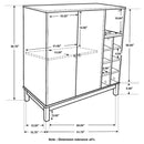 Cheyenne - 2 Door Home Bar Wine Cabinet - Weathered Acacia