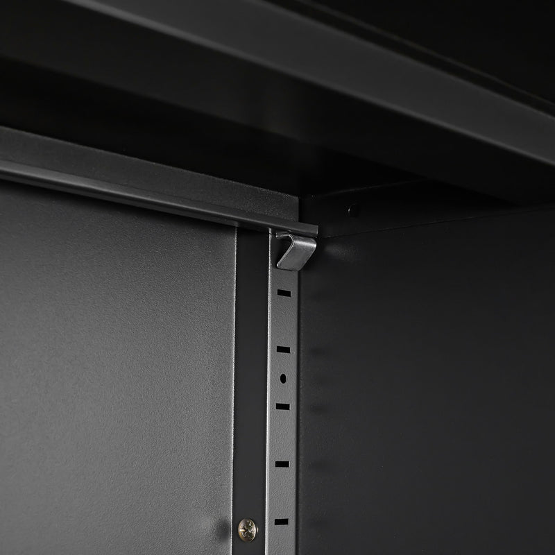 Metal Storage Cabinet With Locking Doors And Adjustable Shelf, Folding Filing Storage Cabinet, Folding Storage Locker Cabinet For Home Office, School, Garage