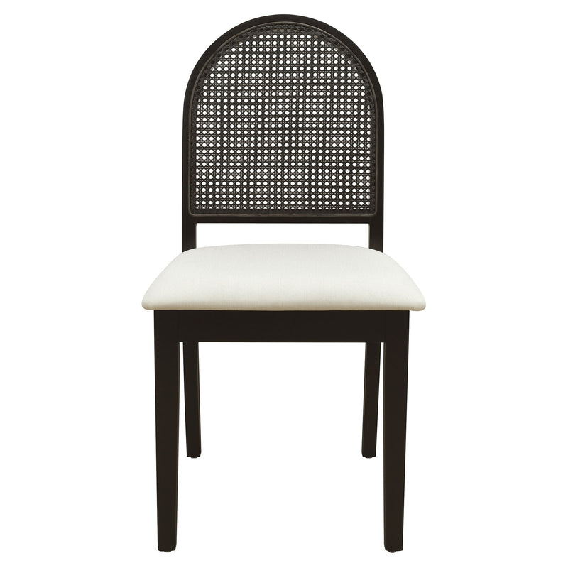 Modern Double Pedestal 6 Piece Dining Table Set, 4 Upholstered Rattan Back Dining Chairs And Bench