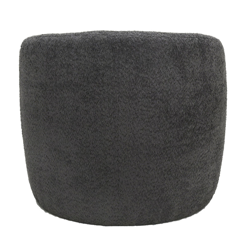 Affinity Modern Curved Back Upholstered Accent Chair With Soft Cozy Boucle Fabric - Dark Gray