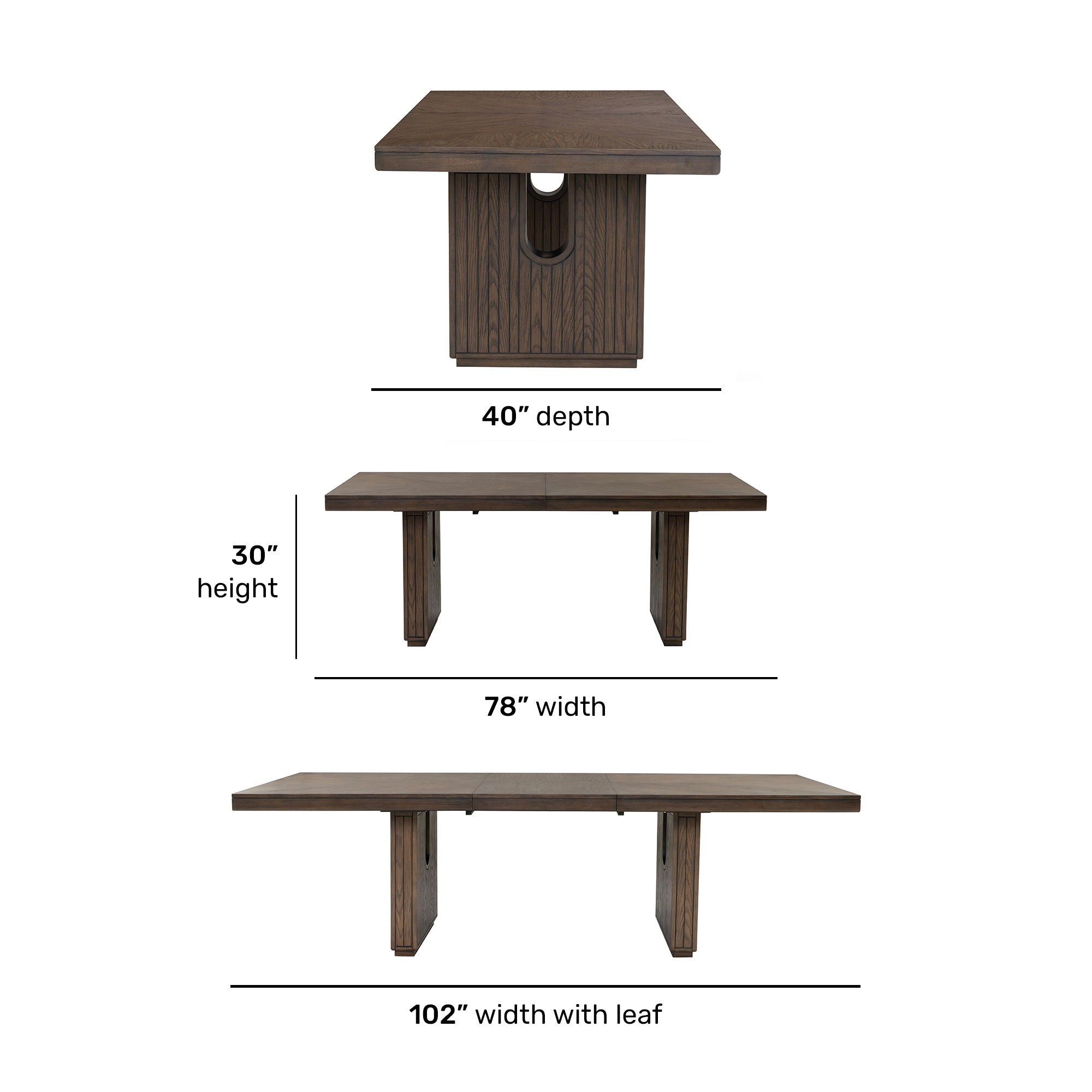 Athens - Rectangular Dining Table - Chocolate Brown
