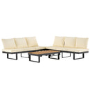 Outdoor Sectional Sofa Set With Adjustable Reclining Seats