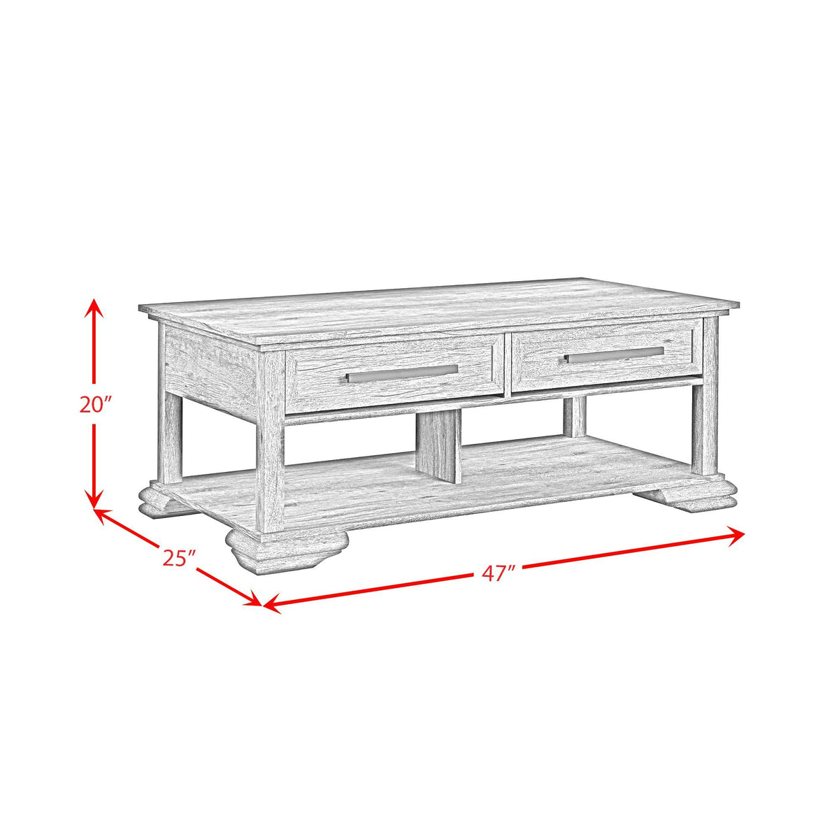 Park Ridge Table in Dark Gray by Elements International, view 6