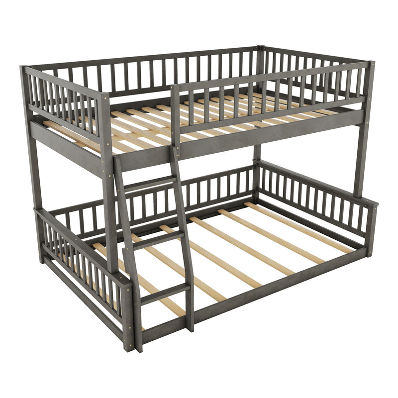 Bunk Bed With Ladder And Guardrails