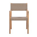 Outdoor Dining Chairs For Patios, Gardens (Set of 2) - Light Brown Multi / Light Teak