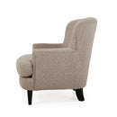 Melodique - Boucle Fabric Upholstered Club Chair With Tapered Legs