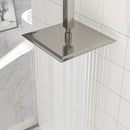 Modern 10" Square Rainfall Shower Head & Stainless Steel Wall Or Ceiling Mount Luxury Spa Shower Panel