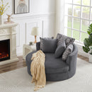 Swivel Accent Barrel Chair With 5 Movable Pillow 360 Degree Swivel Round Sofa Chair For Living Room, Bedroom, Hotel