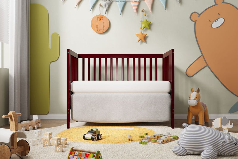 Crib 5 In 1 Convertible, Converts From Baby Crib To Toddler Bed, Fits Standard Full Size Crib Mattress