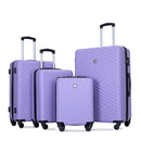 Luggage 4 Piece Lightweight Suitcase With Rotating Wheels With Tsa Lock,