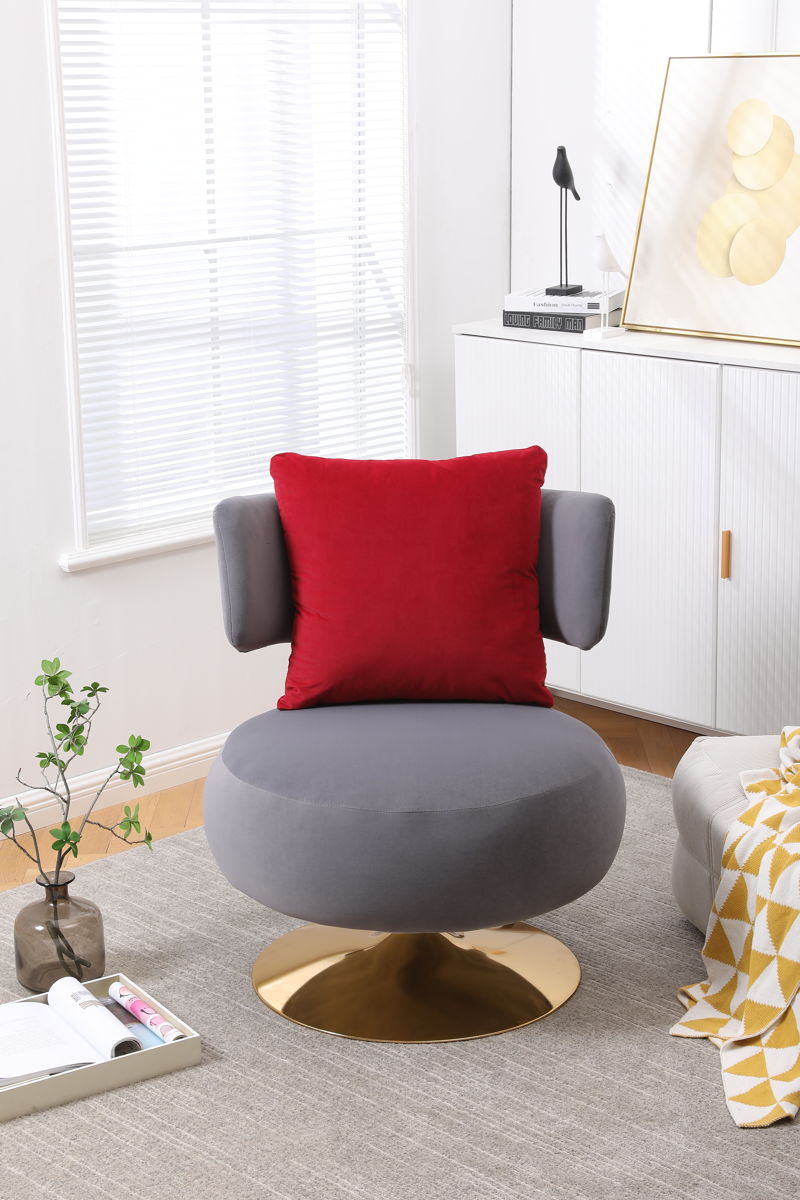 Swivel Accent Chair Armchair, Round Barrel Chair For Living Room Bedroom