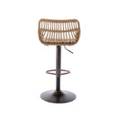 Modern Swivel Bar Stools Adjustable Counter Chairs With Footrest (Set of 2)