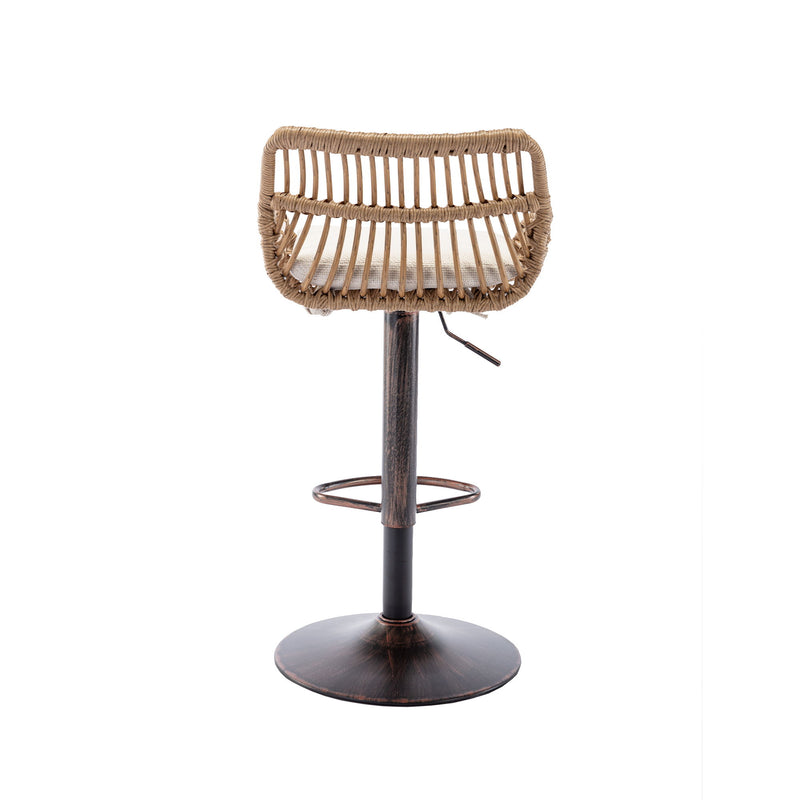 Modern Swivel Bar Stools Adjustable Counter Chairs With Footrest (Set of 2)