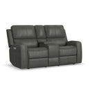 Linden - Power Reclining Loveseat With Console & Power Headrests & Lumbar