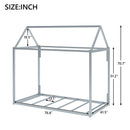 Metal House Shape Platform Bed, twin