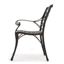 Patio Cast Aluminum Outdoor Dining Chairs (Set of 2) - Bronze