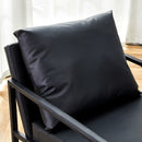 Classic Leather And Metal Frame Sofa, Ergonomically Designed, A Perfect Blend Of Modern And Industrial Styles