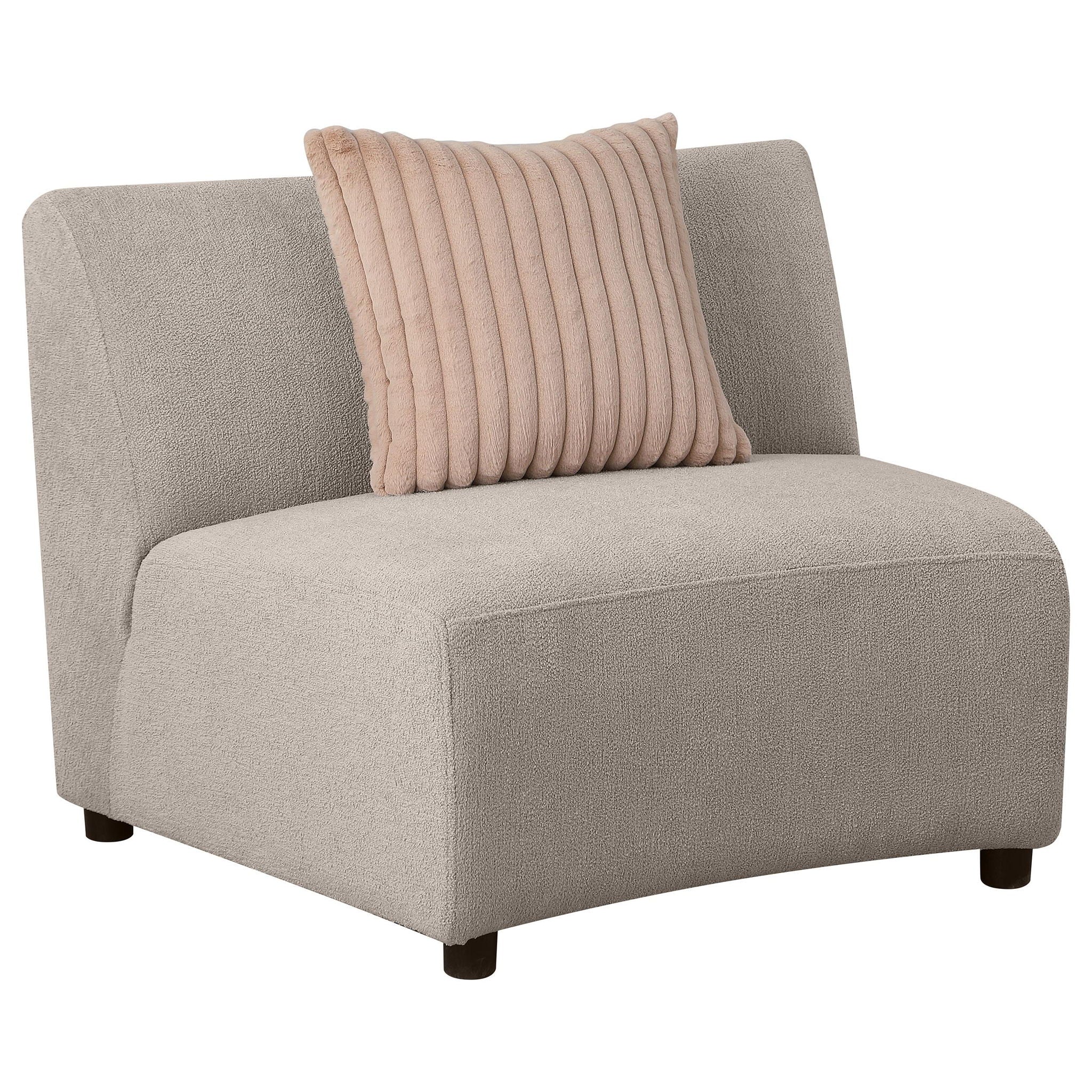 Fayette Upholstered Armless Chair Greige