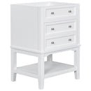 24" Bathroom Vanity Without Sink, Base Only, Storage Cabinet With Drawer And Open Shelf - White