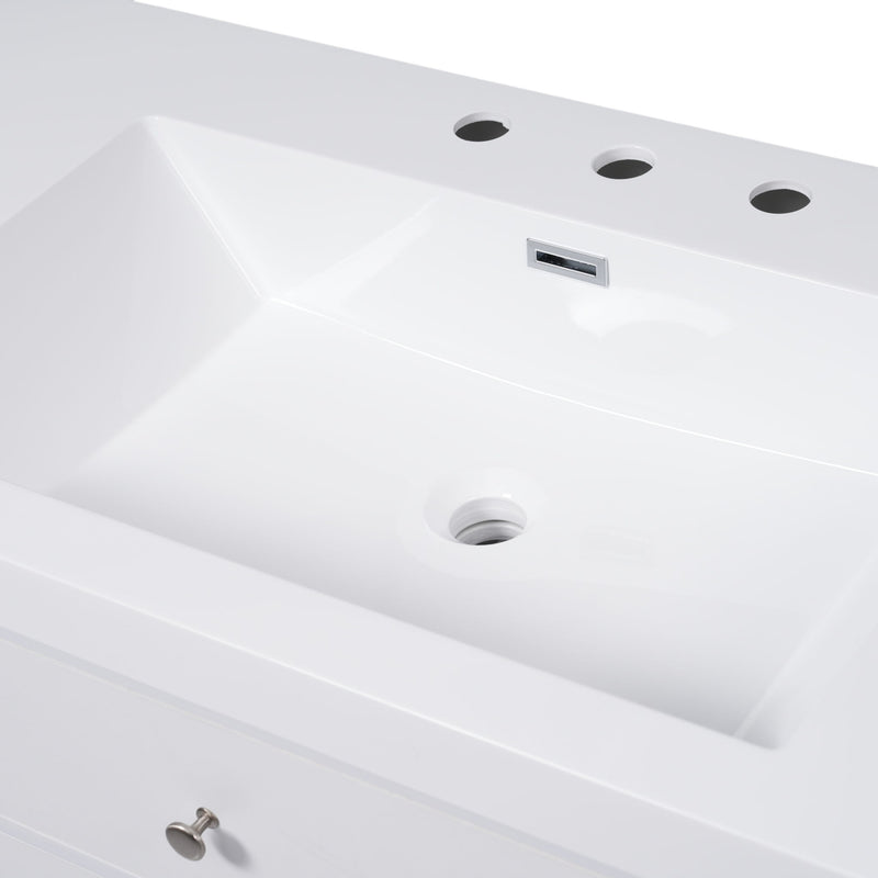 Modern Bathroom Vanity With Sink, Soft Close Drawers