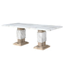 Stacey - Dining Table With Pedestal Base - Beige