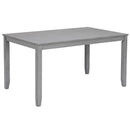 6 Pieces Kitchen Dining Set, Rectangular Wooden Dining Table With 4 Upholstered Chairs And A Bench