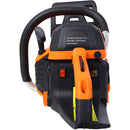 62Cc Gas Powered Chainsaw 22" 2 Cycle Petrol Handheld Chain Saw Epa Compliant For Wood Cutting Aluminium - Orange