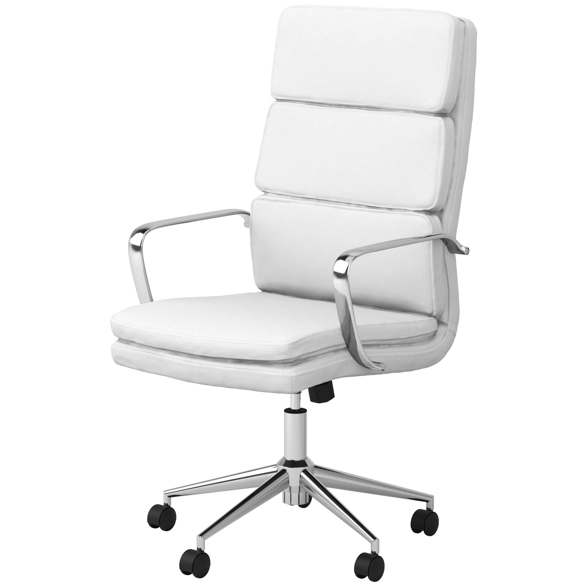 Ximena Upholstered Adjustable High Back Office Chair White