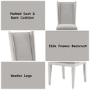 Katia - Hostess Chair (Set of 2) - Light Gray Linen & Weathered White