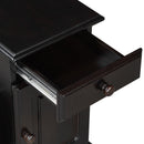 Vintage Flip Top Side Table With USB Ports