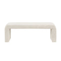 Modern Contemporary Boucle Waterfall Bench