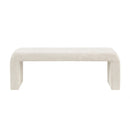Modern Contemporary Waterfall Bench - Cream