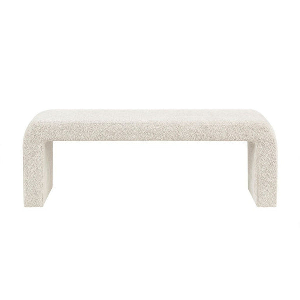 Modern Contemporary Waterfall Bench - Cream