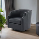 Emmett - Swivel Glider Barrel Chair With Clip Arm Design