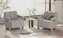 Modern Minimalist Leisure Armchair With L Shaped Armrests