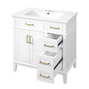 Modern Bathroom Vanity With Ceramic Sink, Soft Close Storage Cabinet