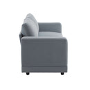 Modern Square Arm Sofa With Soft Fabric Upholstery, Deep Cushions