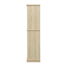 4 Door Storage Cabinet With 1 Drawer And 4 Adjustable Inner Shelves - Natural