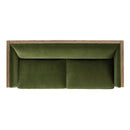 Georgia - Cane Tuxedo Sofa - Olive Green