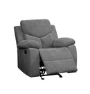 Kalen - Chenille Glider Recliner - Gray