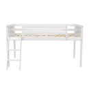 Low Loft Bed With Adjustable Ladder