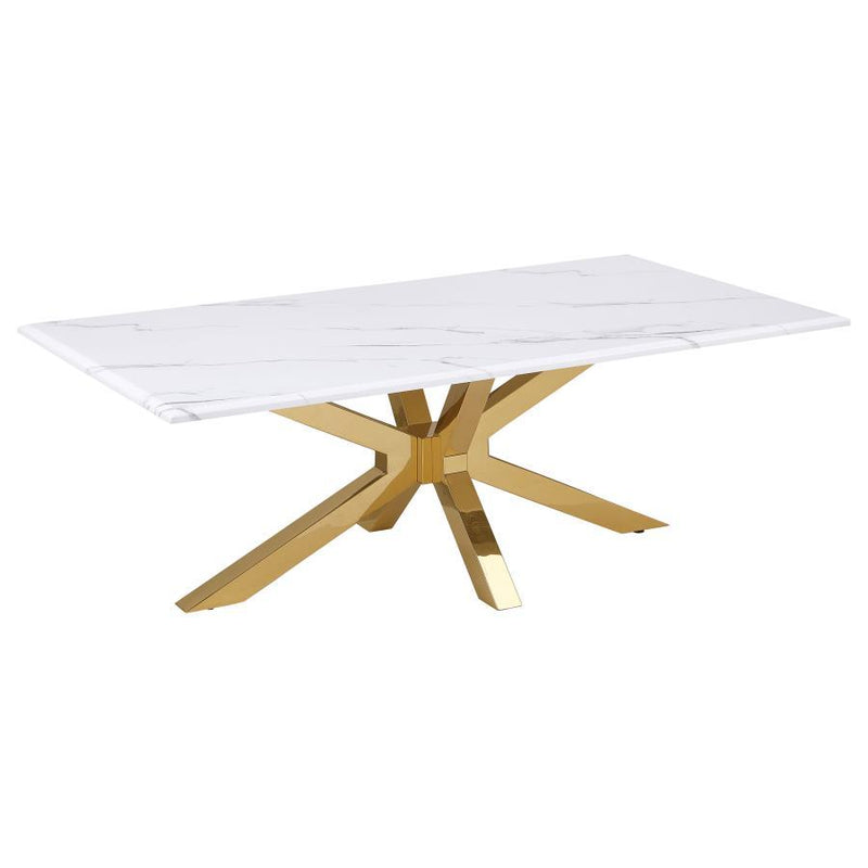 Visalia - Faux Marble Coffee Table Set