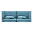 Modern Fabric Sofa With Plush Cushions, Sleek Arm Design