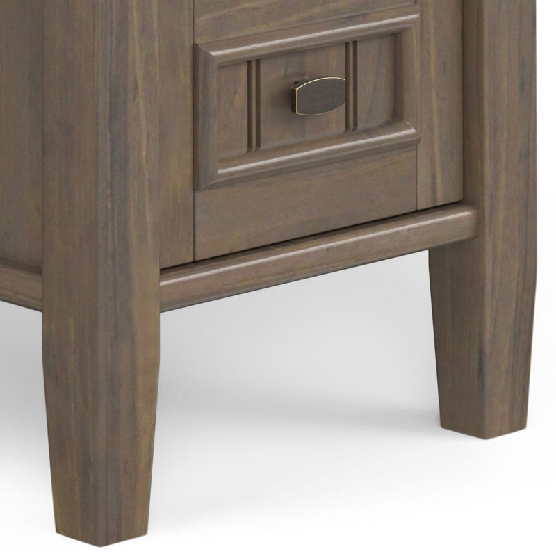 Lev - Narrow End Table - Smoky Brown