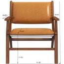 Hendrix - Antique Arm Chair - Brown / Rustic / Tan