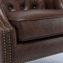 Ophelia - Button Tufted Accent Chair - Brown