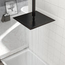 16" Square Rainfall Shower Head Fixed Wall Mount With Full Body Coverage & Self Cleaning Silicone Nozzles