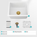 Modern Quartz Kitchen Sink Undermount Granite Composite